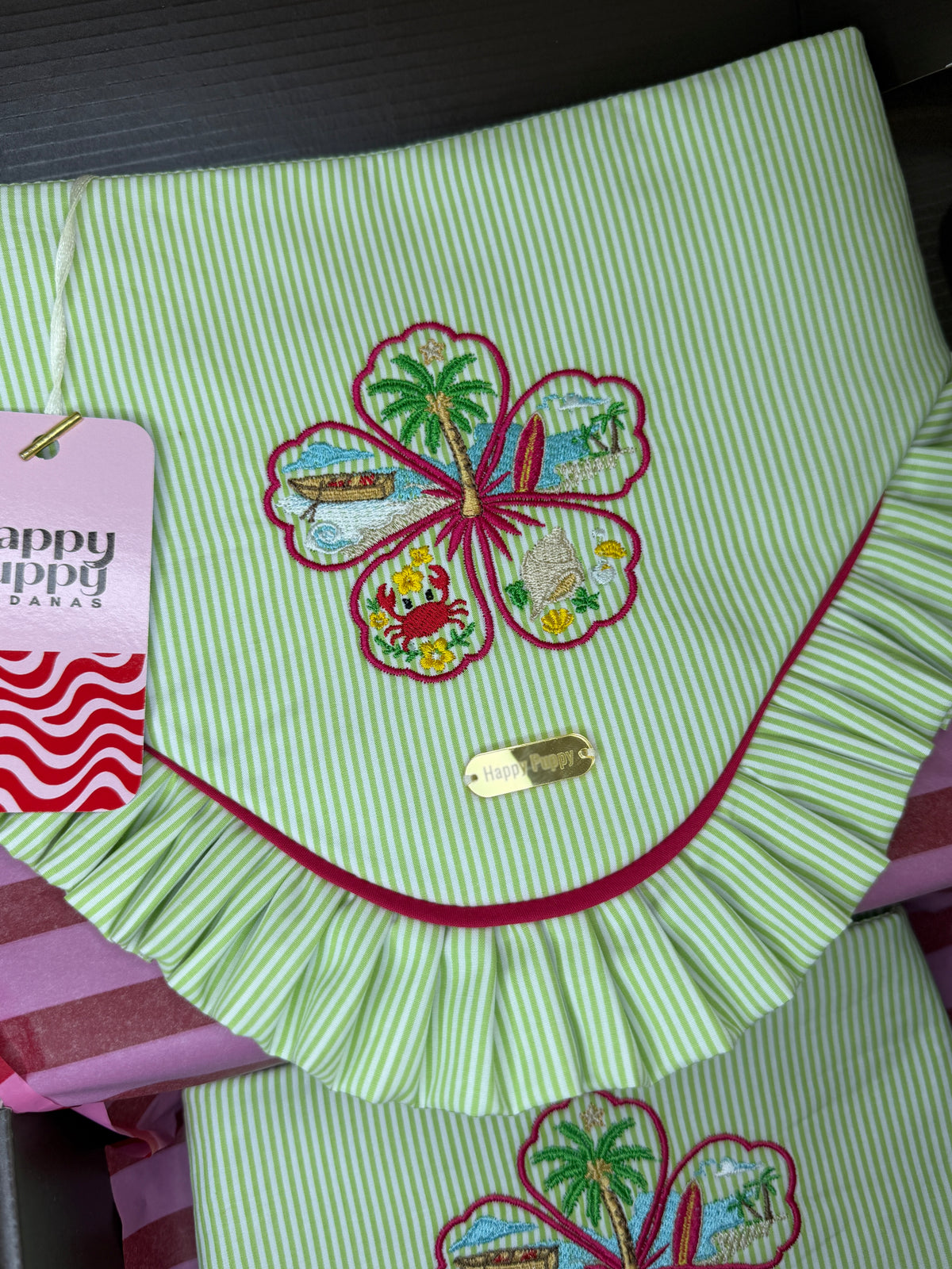 Beach Vibes Green- Bandana De Flor Tropical